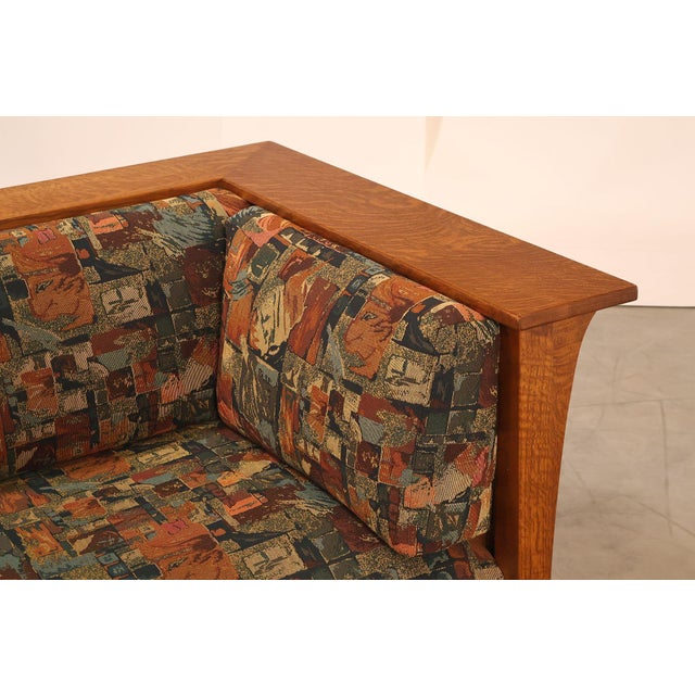 Stickley Mission Collection Oak Prairie Settle For Sale In Philadelphia - Image 6 of 18