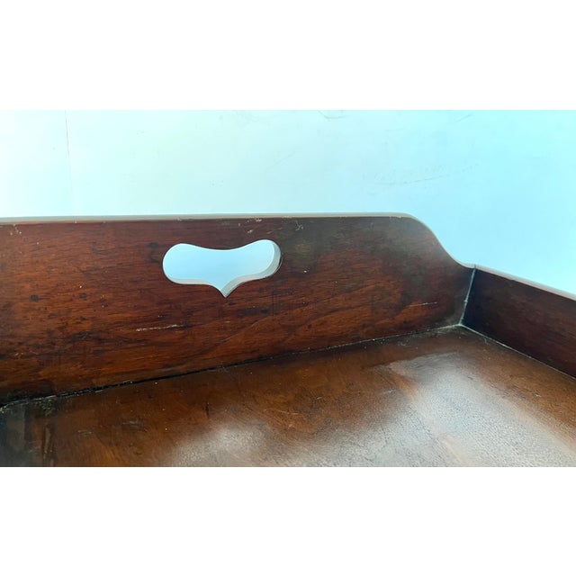Brown Antique English Mahogany Butlers Tray For Sale - Image 8 of 15