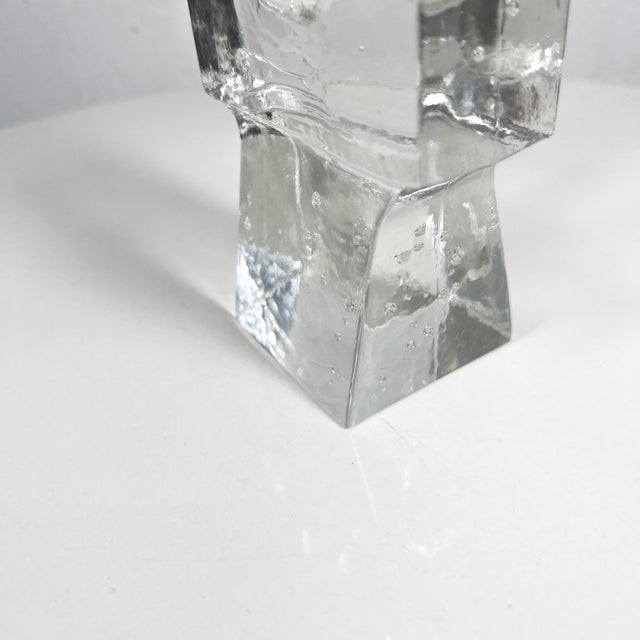 Late 20th Century Modern Art Glass Tower Dual Candle Holder Mikasa Walther West Germany For Sale - Image 5 of 9