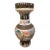 Chinese "Nanking" Crackle-Glazed Famille Rose Warrior Vase With Bronze Gallery Mount For Sale