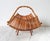 Vintage Bamboo Folding Fruit or Bread Basket For Sale In Milwaukee - Image 6 of 12