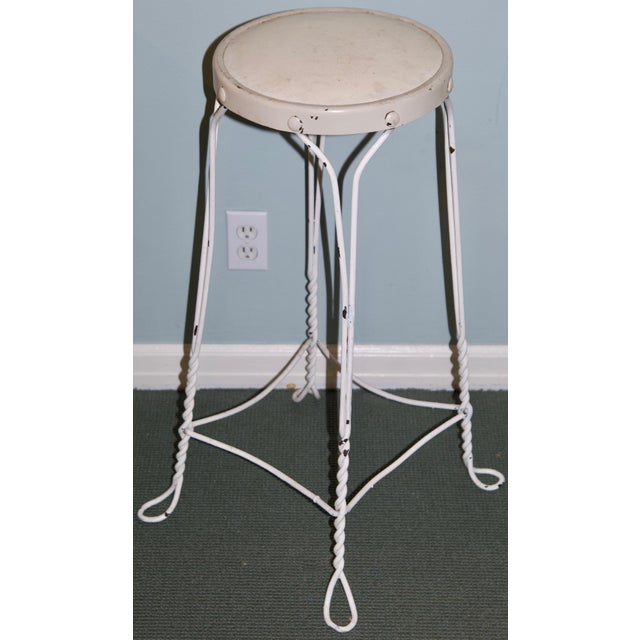 Mid 20th Century Twisted Iron Ice Cream Parlor Stool Chairish