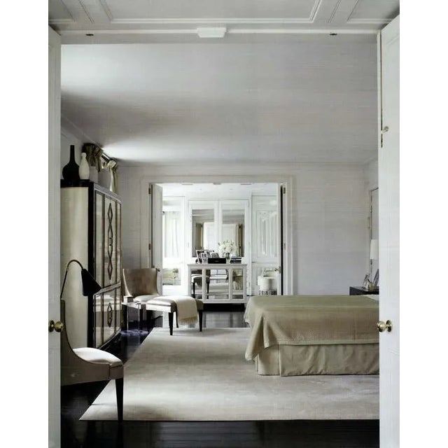 Dining Chair 1940's Style With Concave Tufted Back and Tapered Alder Legs For Sale - Image 9 of 9