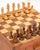 Contemporary Carved Wood Chess Table and Chessmen For Sale - Image 4 of 9