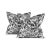 Textile Premier Prints MM Designs Black White Botanical Floral Leaf Leaves Pillow Covers- Pair For Sale - Image 7 of 7