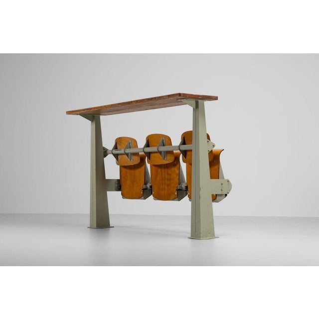Lectura Hall Chairs attributed to Jean Prouvé for Ensic, France, 1950s For Sale - Image 10 of 18