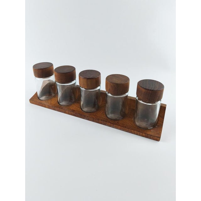 Wood Mid-Century Danish Teak Spice Rack from Digsmed, 1960s, Set of 6 For Sale - Image 7 of 7