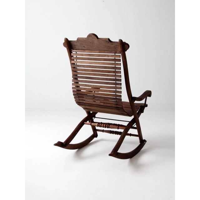 Antique Victorian Eastlake Adjustable Rocking Chair For Sale - Image 6 of 13