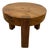 Andrianna Shamaris Natural Teak Wood Round Side Table For Sale