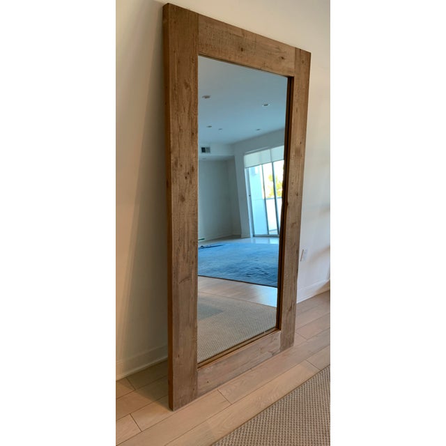 Restoration Hardware Reclaimed Wood Leaner Mirror Chairish