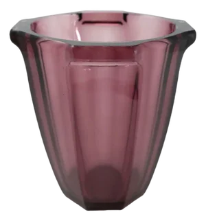 Art Deco Mauve Glass Vase by Rudolf Schrötter, 1930s