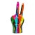 Interior Illusions Plus Graffiti Peace Sign Tabletop - 9" Tall For Sale