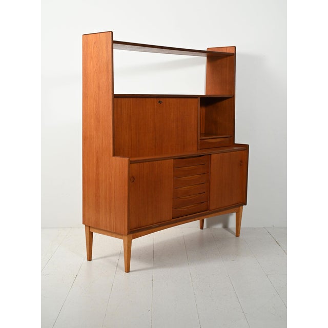 1950s Teak Sideboard with Bookcase from Brantorps, 1950s For Sale - Image 5 of 13