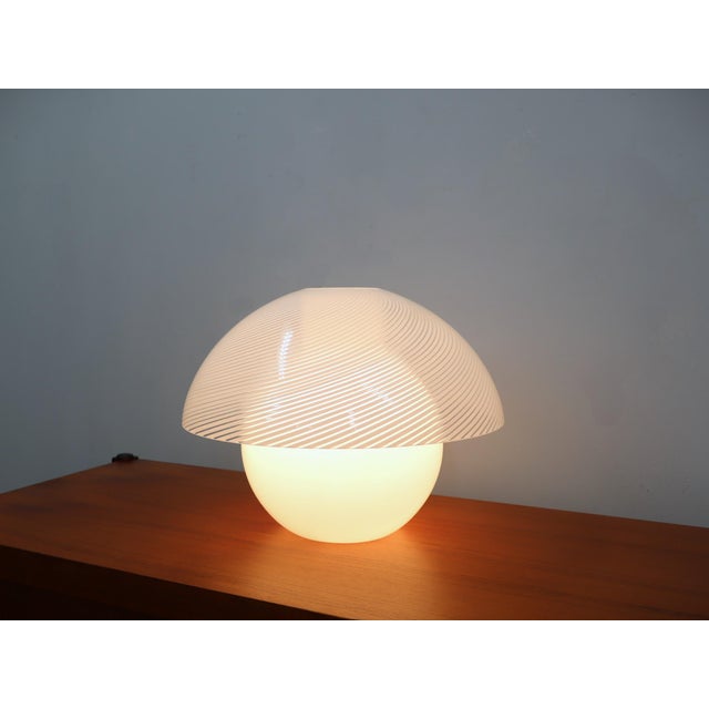Murano Glass Incamiciato Mushroom Table Lamp from Veart, 1970s For Sale - Image 11 of 11