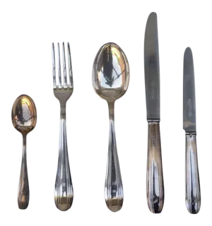 Set of Frech Art Deco Silver Tableware