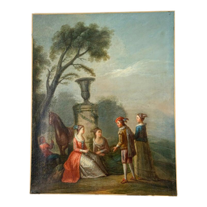19th Century Louis XVI Romantic Landscape in the Style of Nicolas Lancet