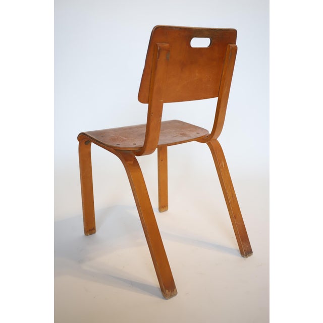 Brown Mid 20th Century Bentwood Childs Chair Attributed to Thonet For Sale - Image 8 of 17