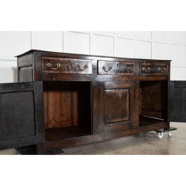 Georgian English Oak Dresser Base, 1800s For Sale - Image 11 of 16