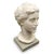 Aurelio Bossi, Bust of a Woman in White Marble, signed at the base on the front, with a modern pietra serena pedestal. The...