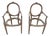 Pair of Vintage Louis XVI Style Hand-Carved Faux Bois Wood Armchairs – Upholstery Ready For Sale