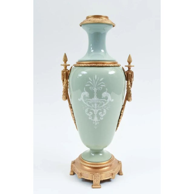 Bronze Mounted Porcelain Decorative Urn For Sale - Image 11 of 11