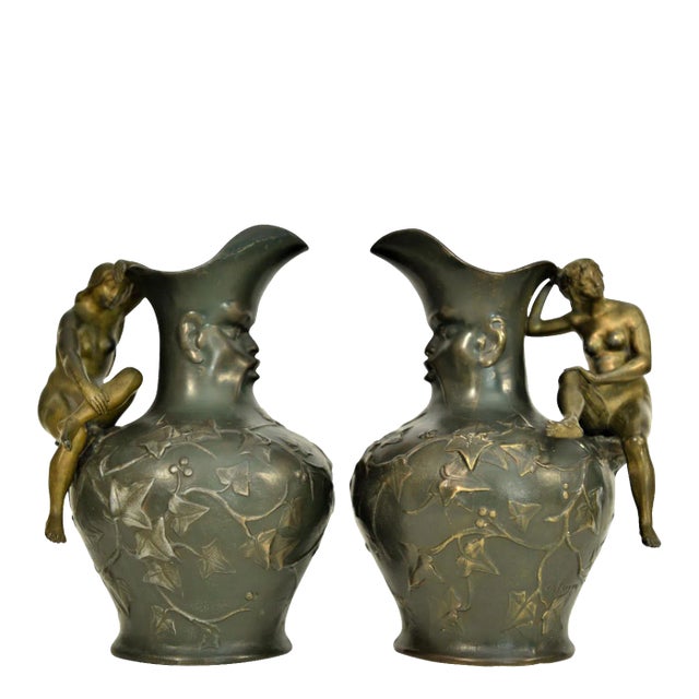Art Nouveau Pitchers from Charles Théodore Perron, 1900s, Set of 2 For Sale