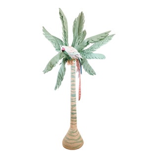 Vintage 1980s Palm Tree Soft Sculpture Textile Art For Sale