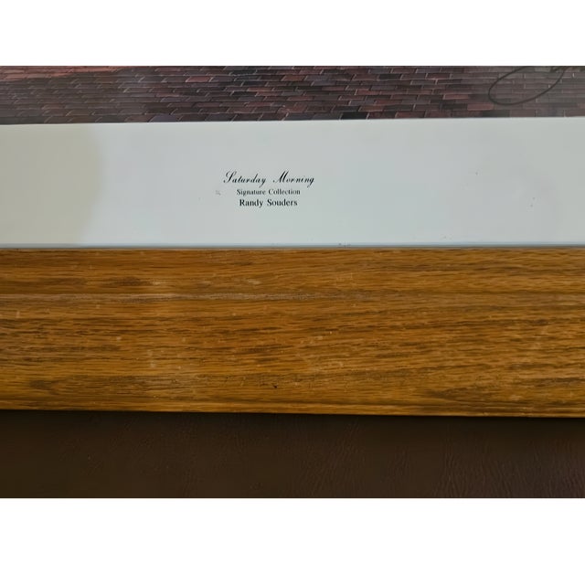 Late 20th Century Late 20th Century “Saturday Morning” by Randy Souders – Framed Americana Print For Sale - Image 5 of 7