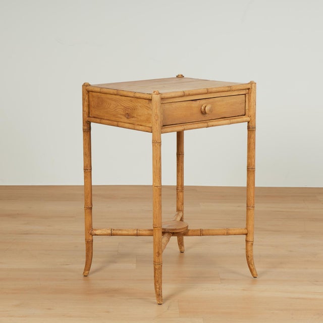 Pair of Antique English Pine Faux Bamboo Stands For Sale - Image 4 of 17