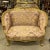 Beautiful sofa with pink upholstery and gold details. Stunning gold details. Unique and gorgeous fabric upholstery....
