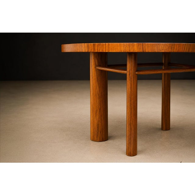 Round Dining Table in Caviúna Wood by Joaquim Tenreiro, Brazil, 1950s For Sale In New York - Image 6 of 18
