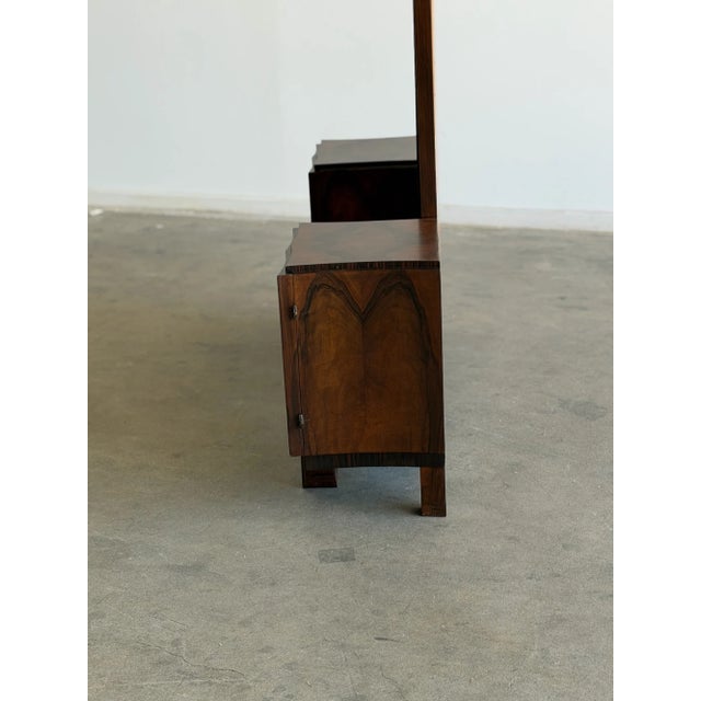 1940s Art Deco Ash Burl Veneer Vanity For Sale - Image 13 of 16