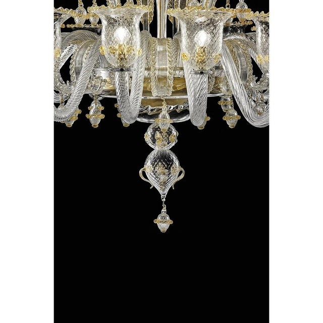 Gold Murano Glass Chandelier in Venetian Design by Simoeng For Sale - Image 8 of 10