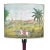 Murano Table Lamp with Paramume Discovering India For Sale - Image 4 of 5