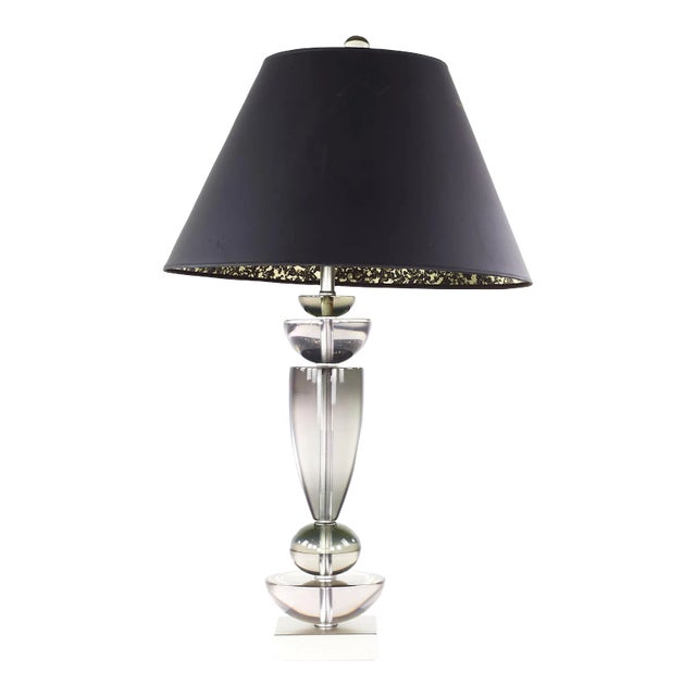 Van Teal Mid Century Lucite Table Lamp For Sale