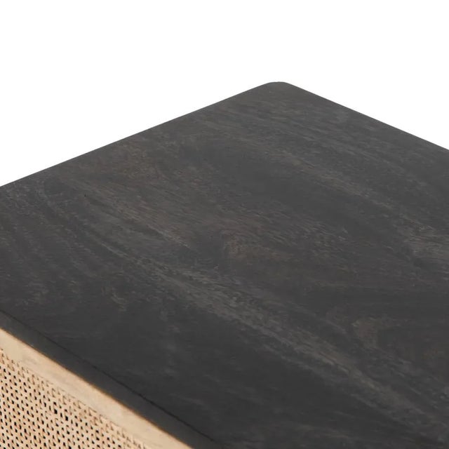 Black-washed mango frames inset woven cane, for a textural look with eye-catching contrast. Roomy interior brings extra...