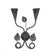 2020s Hand-Forged Wrought Iron Double Wall Sconce (Sapphire Blue Jeweled Botanical Motif) Artistic Fixture For Sale - Image 5 of 5