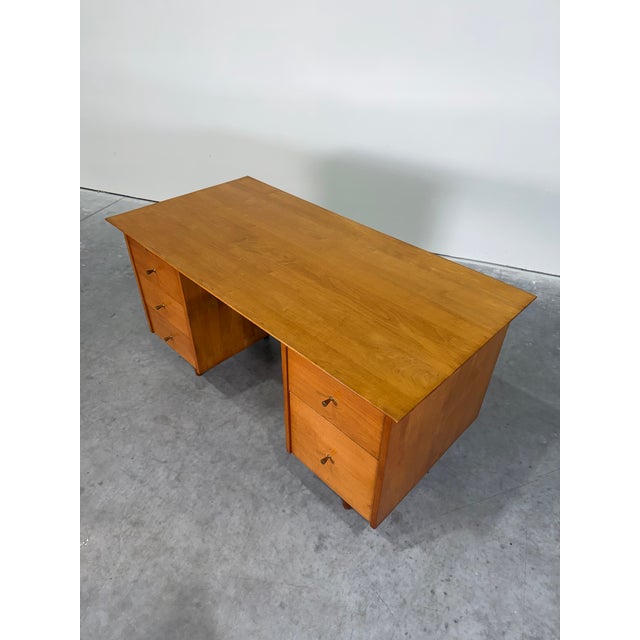 1960s 1960s Mid Century Paul McCobb Double Pedestal Desk For Sale - Image 5 of 10
