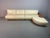 Mid-Century Italian Cream Leather Landscape Sofa with Chaise Longue and Integrated Table from Frighetto, Italy, 1980s, Set of 2 For Sale - Image 12 of 18