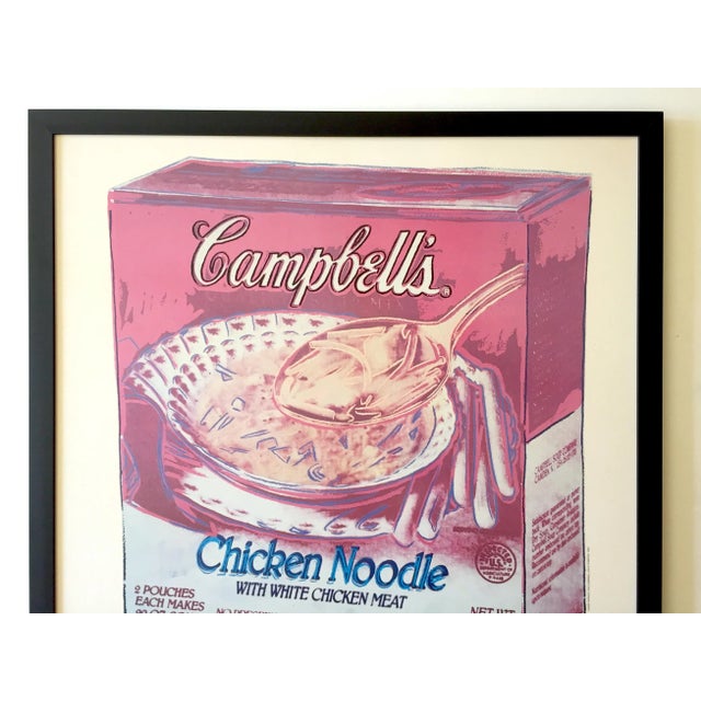 This Andy Warhol rare vintage 1985 original lithograph print " Campbell's Soup Box " iconic custom framed collector's Pop...