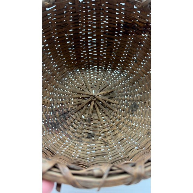 Avery Fine Antique Pennsylvania Folk Art Woven Split Oak Basket, 19th Century For Sale - Image 18 of 18
