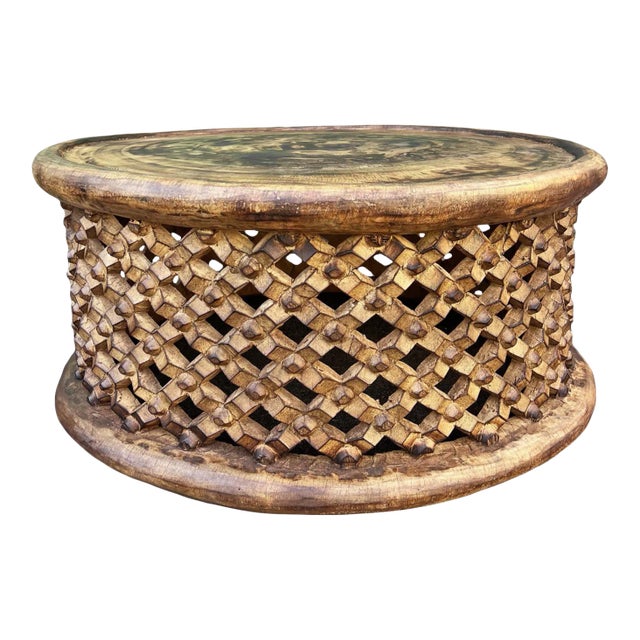 Vintage Burnt Bamileke Coffee Table For Sale