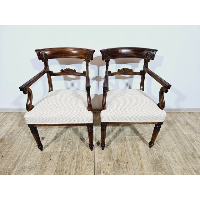 Biedermeier Study Armchairs, 19th Century, Set of 2 For Sale - Image 3 of 18
