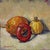Analagous Orange, Lime Juice, & Madrid Can Wring by Delton Demarest | Oil on board Still life of an orange, lime, and a decorative can. For Sale