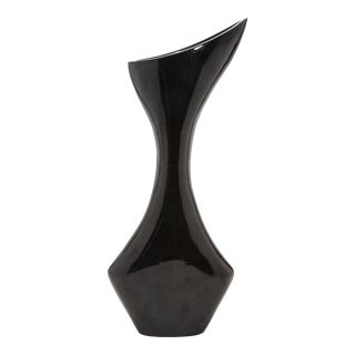 Modern Sculptural Vase in Black Shell by R&y Augousti For Sale