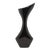 Modern Sculptural Vase in Black Shell by R&y Augousti For Sale