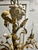 Vintage Italian Gilded Tole and Cream Enamel Floral 6-Light Chandelier For Sale - Image 15 of 17
