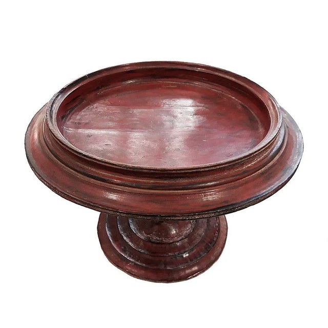 Lacquered Pedestal Tray / Table Stand from Burma, Late 19th Century For Sale - Image 11 of 12