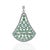 4.17 Carat Statement Emerald Pendant in 925 Silver With Sapphire Detailing For Sale - Image 4 of 12