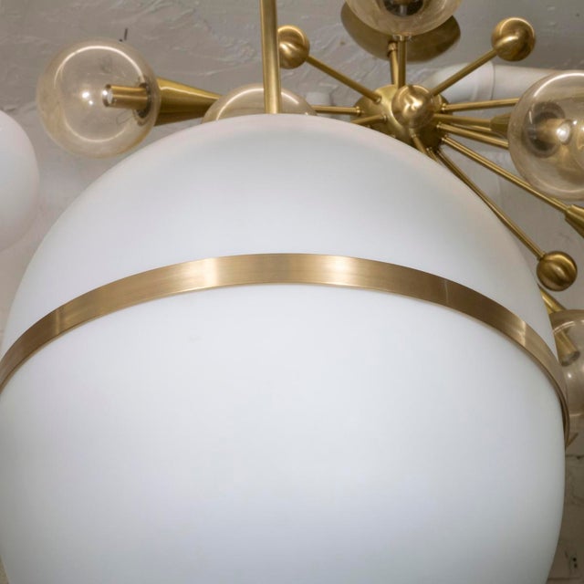 Ovoid opaline glass pendant by Spark Interior For Sale In New York - Image 6 of 7